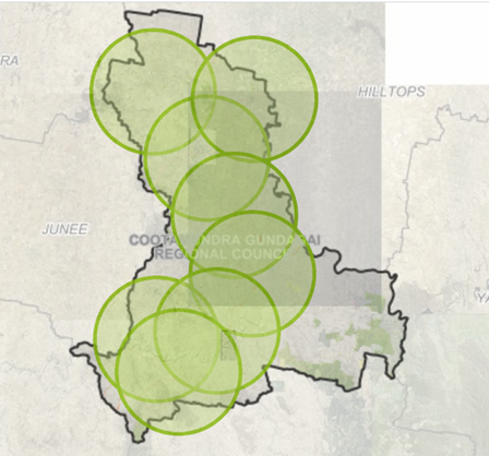 A map with green circles

AI-generated content may be incorrect.